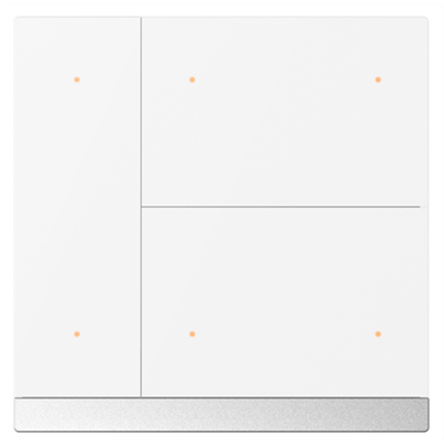 KNX WALTZ Taster 6-fach Alu, weiss