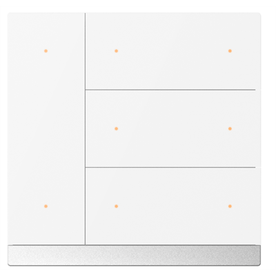 KNX WALTZ Taster 8-fach Alu, weiss